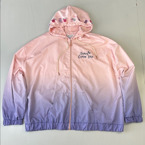 Disney Cruise Line Pink and Purple Ombre Windbreaker Jacket - Picture 1 of 13